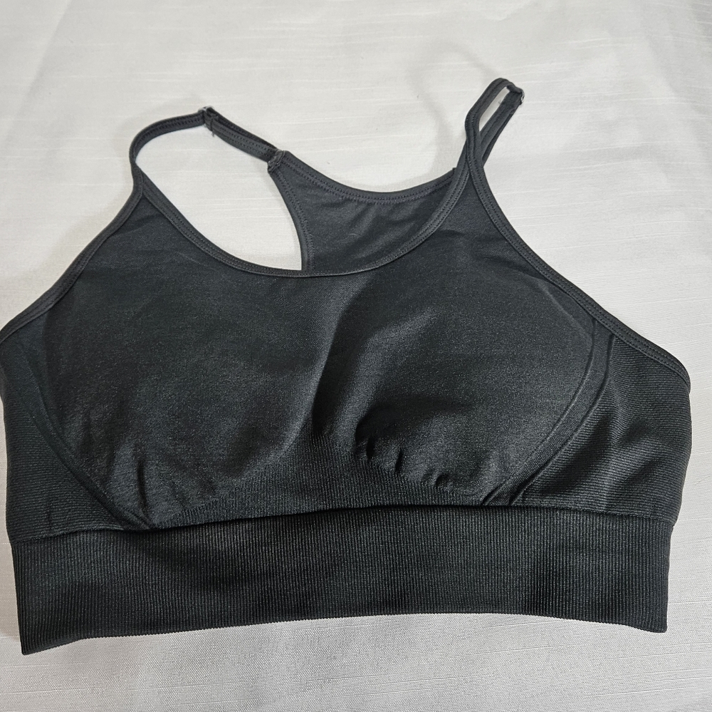 DiosaFit Sports Bra - Charcoal Gray, Medium